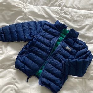 REI kids reversible puffer jacket